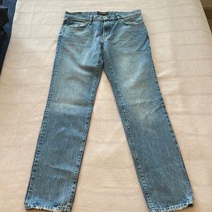 DSTLD Mens Skinny Slim Jean in Light Blue Vintage (31x32)